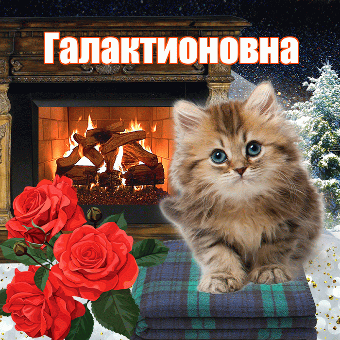Галактионовна! Доброго зимнего вечера! Красивая открытка Галактионовне!