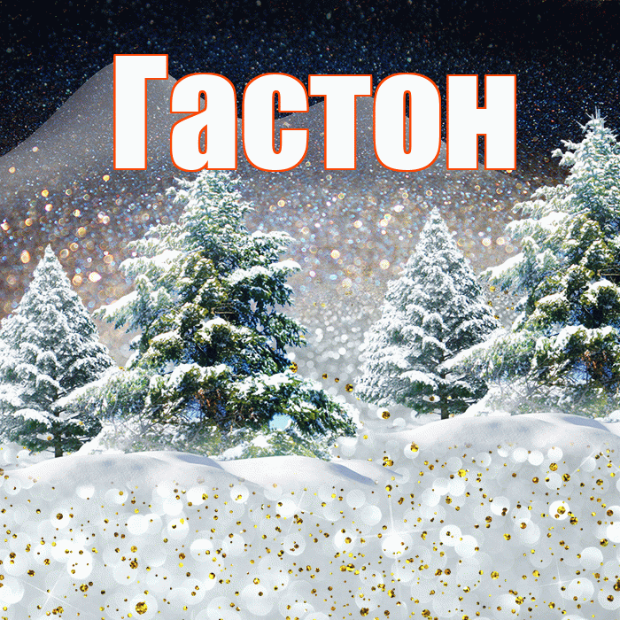 Гастон! Доброго зимнего вечера! Красивая открытка Гастону!