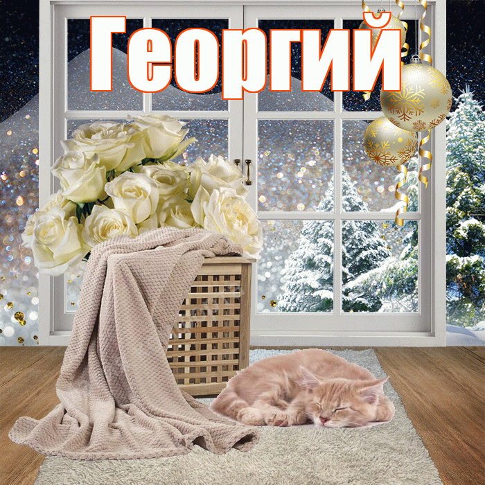 Георгий! Доброго зимнего вечера! Красивая открытка Георгию!