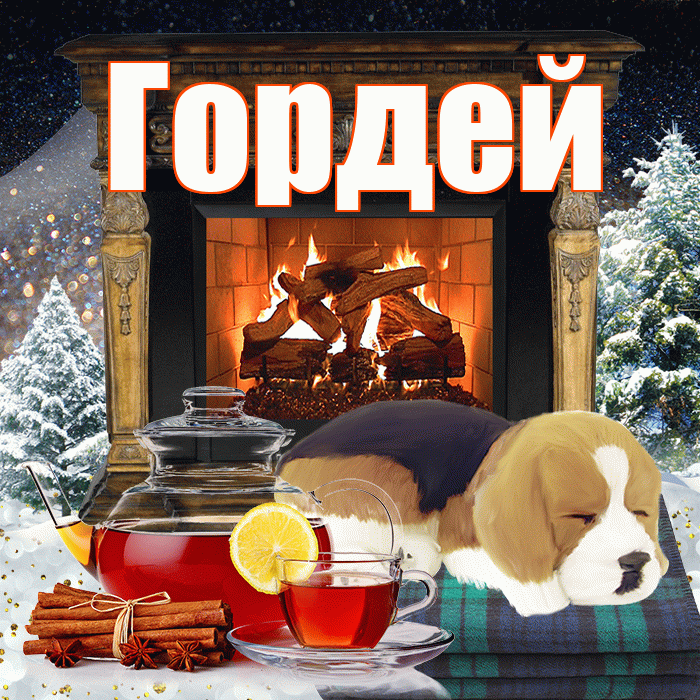 Гордей! Доброго зимнего вечера! Красивая открытка Гордею!