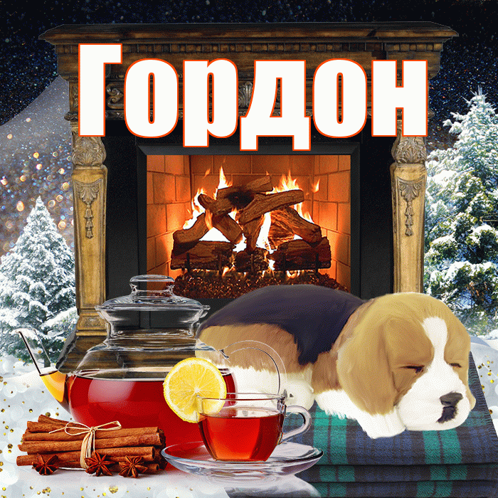 Гордон! Доброго зимнего вечера! Красивая открытка Гордону!