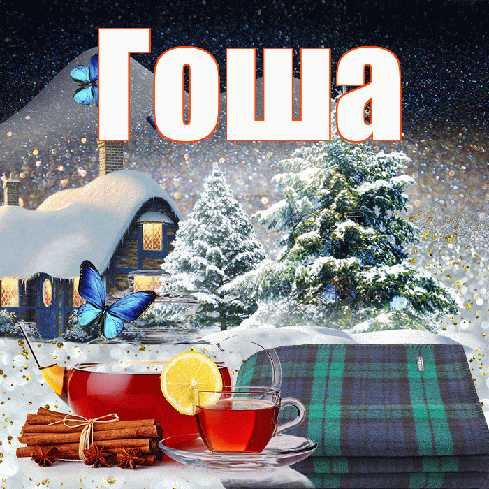 Гоша! Доброго зимнего вечера! Красивая открытка Гоше!
