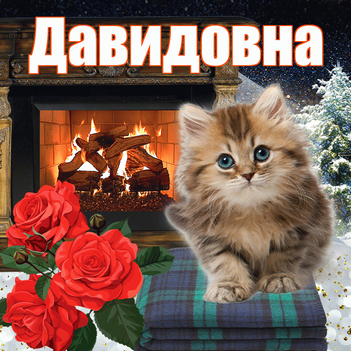Давидовна! Доброго зимнего вечера! Красивая открытка Давидовне!