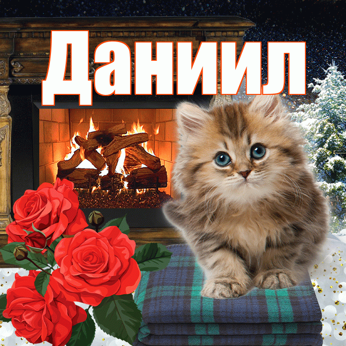 Даниил! Доброго зимнего вечера! Красивая открытка Даниилу!