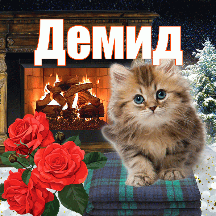 Демид! Доброго зимнего вечера! Красивая открытка Демиду!