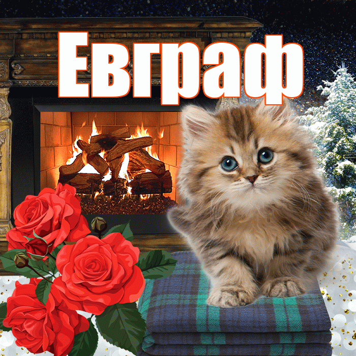 Евграф! Доброго зимнего вечера! Красивая открытка Евграфу!