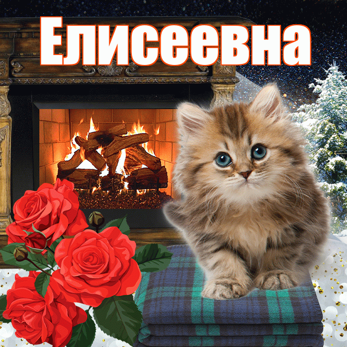 Елисеевна! Доброго зимнего вечера! Красивая открытка Елисеевне!