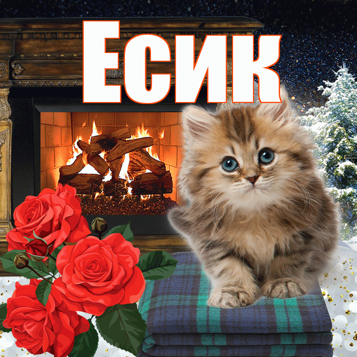 Есик! Доброго зимнего вечера! Красивая открытка Есику!