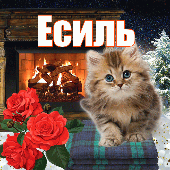 Есиль! Доброго зимнего вечера! Красивая открытка Есилю!