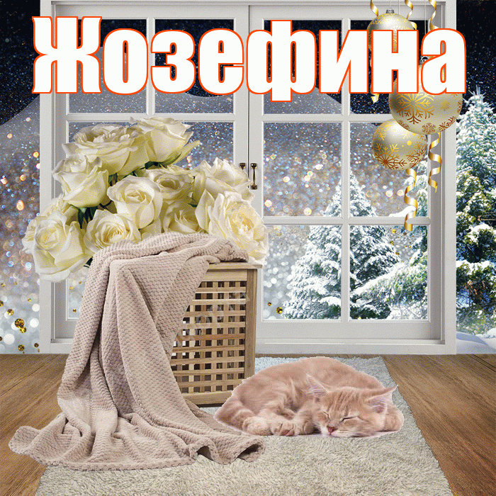 Жозефина! Доброго зимнего вечера! Красивая открытка Жозефине!
