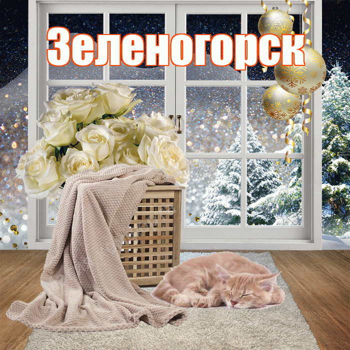 Зеленогорск! Доброго зимнего вечера! Красивая открытка Зеленогорску!