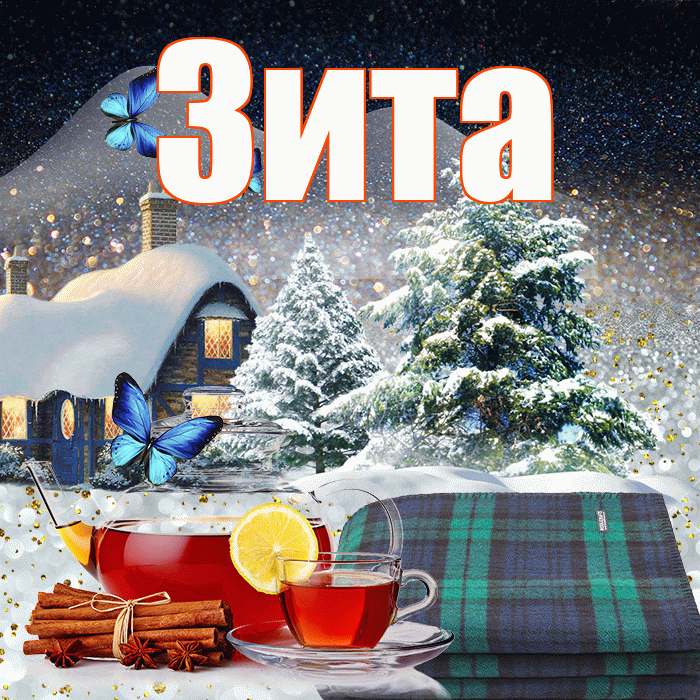Зита! Доброго зимнего вечера! Красивая открытка Зите!
