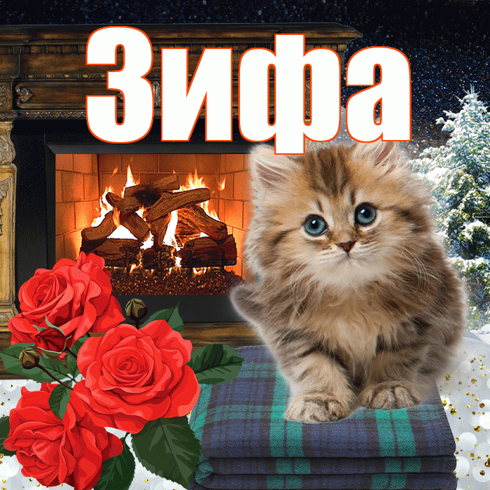 Зифа! Доброго зимнего вечера! Красивая открытка Зифе!