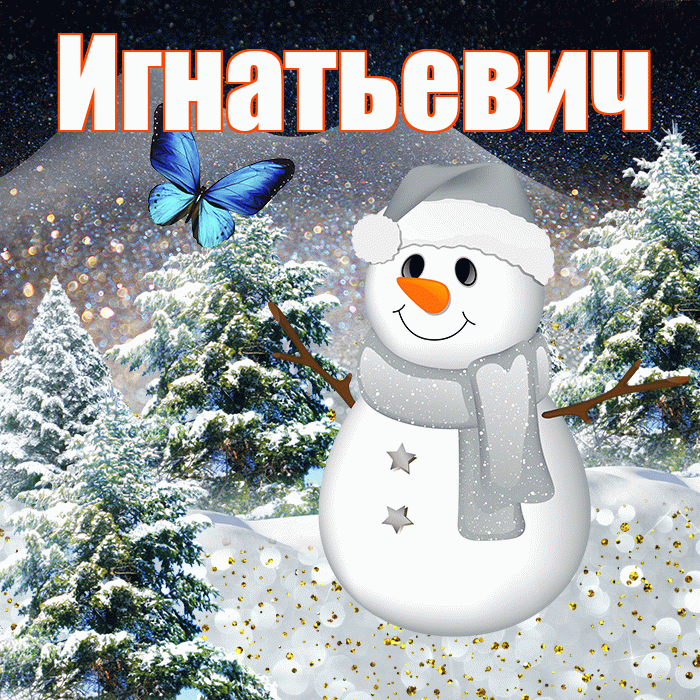 Игнатьевич! Доброго зимнего вечера! Красивая открытка Игнатьевичу!