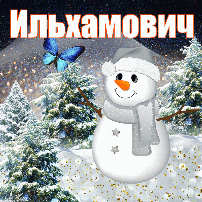 Ильхамович! Доброго зимнего вечера! Красивая открытка Ильхамовичу!