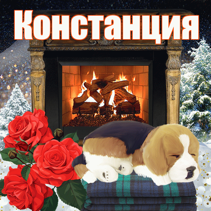 Констанция! Доброго зимнего вечера! Красивая открытка Констанции!