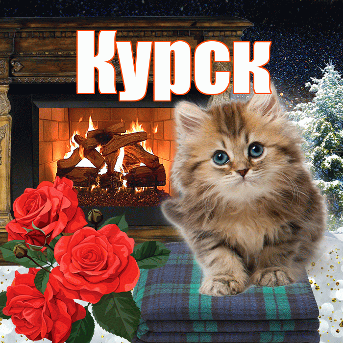 Курск! Доброго зимнего вечера! Красивая открытка Курску!