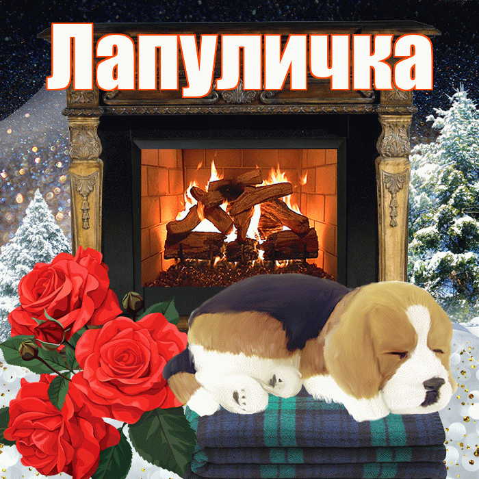 Лапуличка! Доброго зимнего вечера! Красивая открытка Лапуличке!