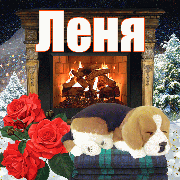 Леня! Доброго зимнего вечера! Красивая открытка Лёнившей!