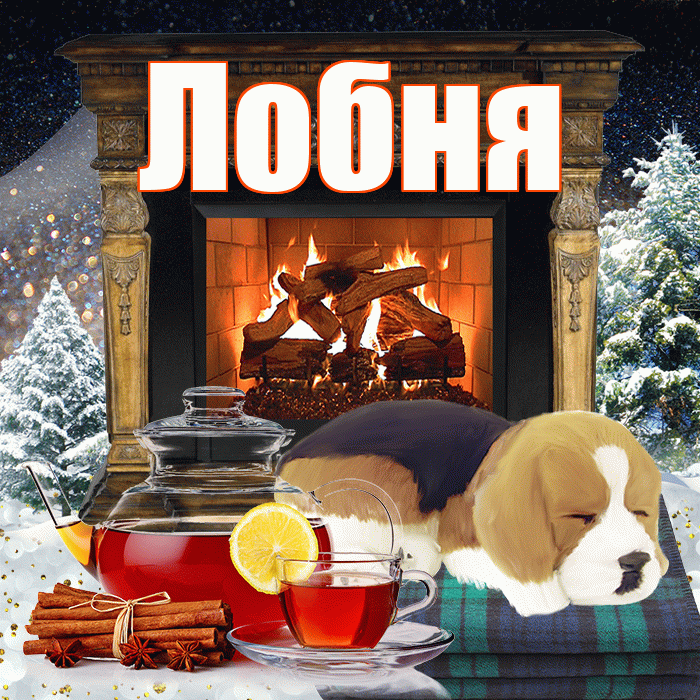 Лобня! Доброго зимнего вечера! Красивая открытка Лобни!