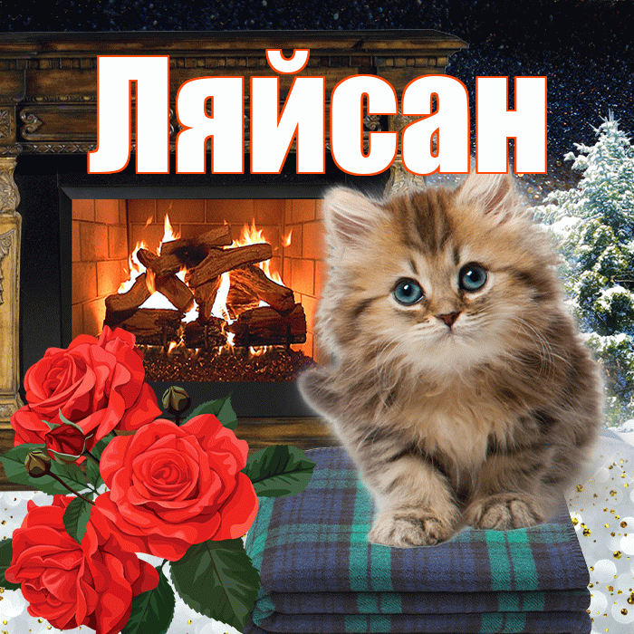 Ляйсан! Доброго зимнего вечера! Красивая открытка Ляйсан!