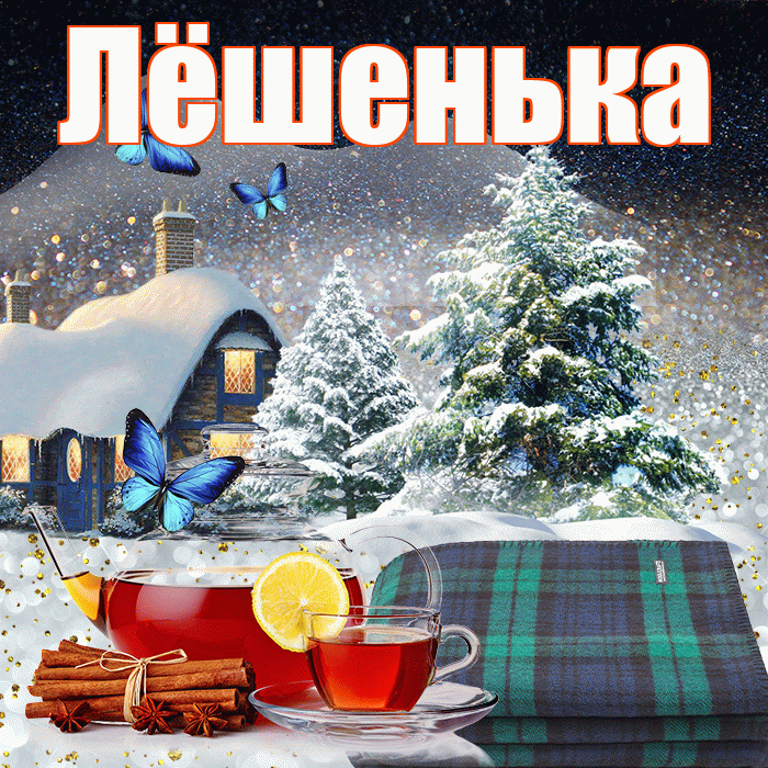 Лёшенька! Доброго зимнего вечера! Красивая открытка !