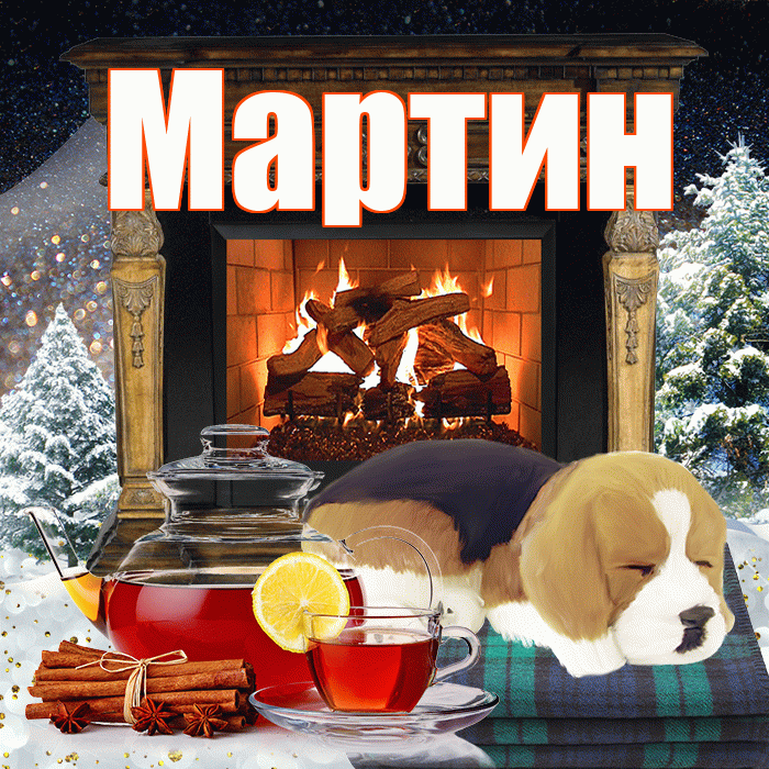 Мартин! Доброго зимнего вечера! Красивая открытка Мартину!