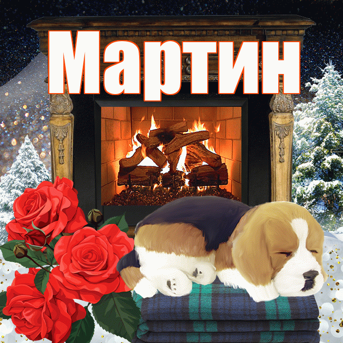 Мартин! Доброго зимнего вечера! Красивая открытка Мартину!