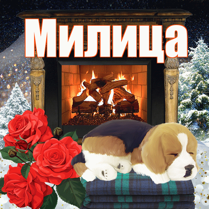Милица! Доброго зимнего вечера! Красивая открытка Милице!