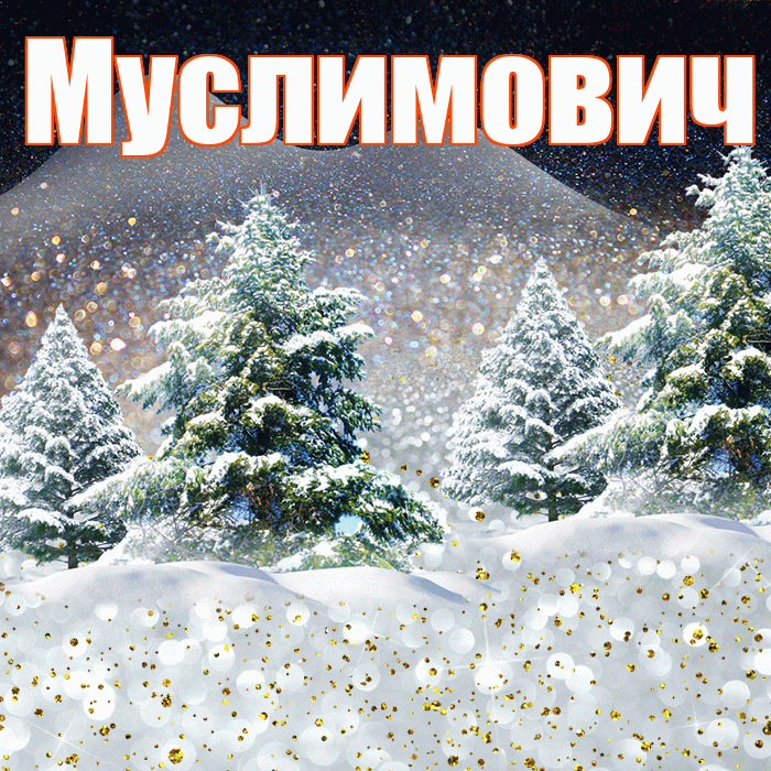 Муслимович! Доброго зимнего вечера! Красивая открытка Муслимовичу!