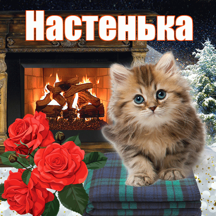 Настенька! Доброго зимнего вечера! Красивая открытка !