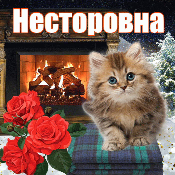 Несторовна! Доброго зимнего вечера! Красивая открытка Несторовне!