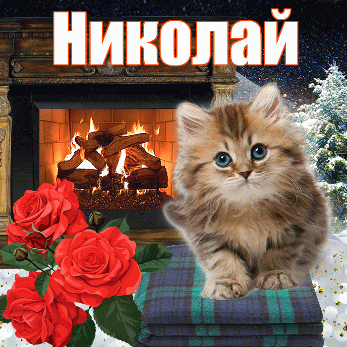 Николай! Доброго зимнего вечера! Красивая открытка Николаю!