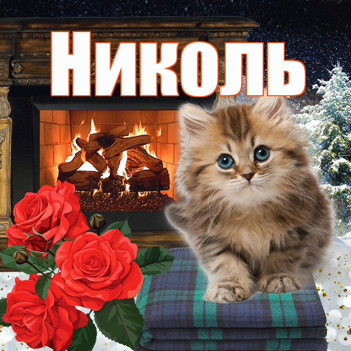 Николь! Доброго зимнего вечера! Красивая открытка НИКОЛЬ!