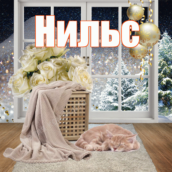 Нильс! Доброго зимнего вечера! Красивая открытка Нильсу!