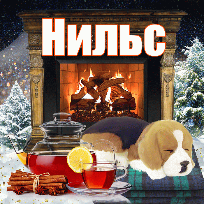 Нильс! Доброго зимнего вечера! Красивая открытка Нильсу!
