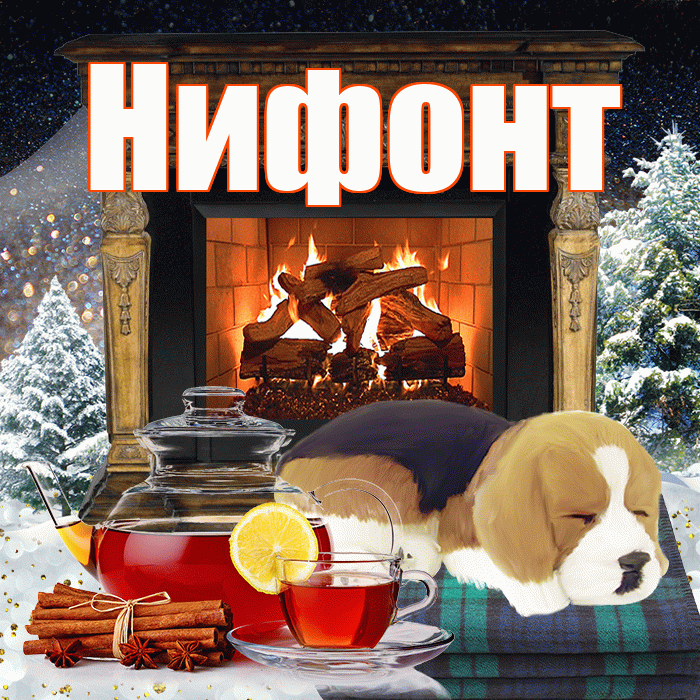 Нифонт! Доброго зимнего вечера! Красивая открытка Нифонту!