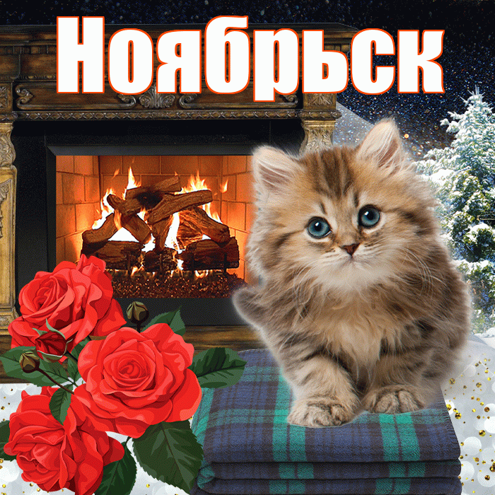 Ноябрьск! Доброго зимнего вечера! Красивая открытка Ноябрьску!