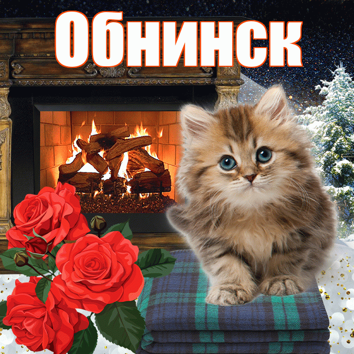 Обнинск! Доброго зимнего вечера! Красивая открытка Обнинску!