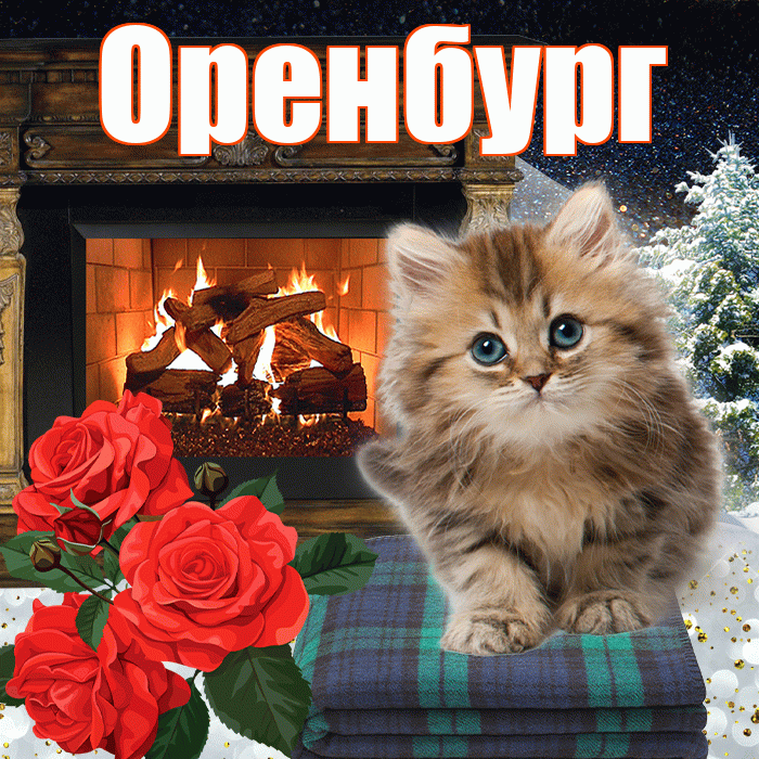 Оренбург! Доброго зимнего вечера! Красивая открытка Оренбургу!