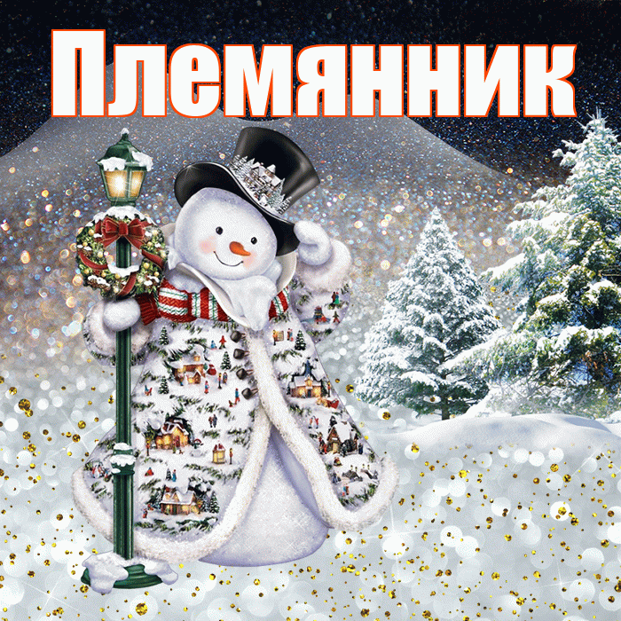 Племянник! Доброго зимнего вечера! Красивая открытка Племяннику!