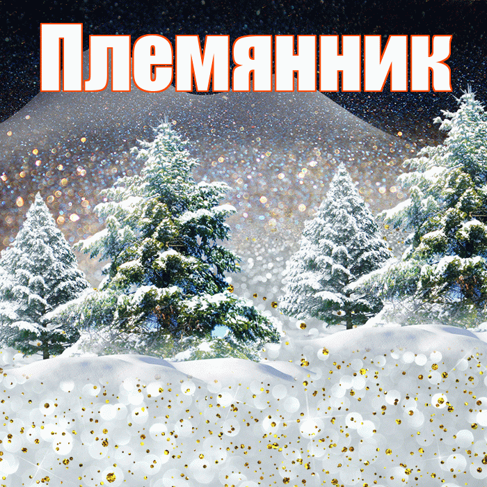 Племянник! Доброго зимнего вечера! Красивая открытка Племяннику!
