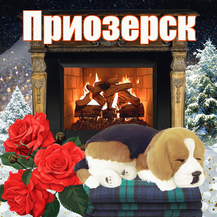 Приозерск! Доброго зимнего вечера! Красивая открытка Приозерску!