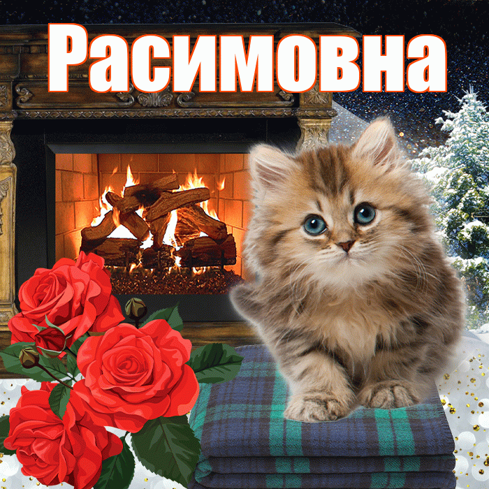 Расимовна! Доброго зимнего вечера! Красивая открытка Расимовне!