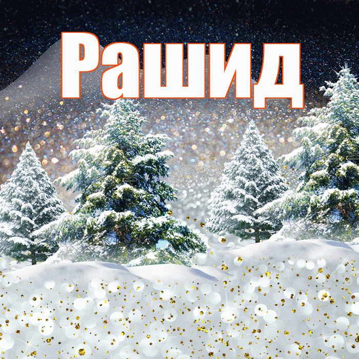 Рашид! Доброго зимнего вечера! Красивая открытка Рашиду!