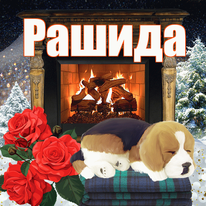 Рашида! Доброго зимнего вечера! Красивая открытка Рашиде!