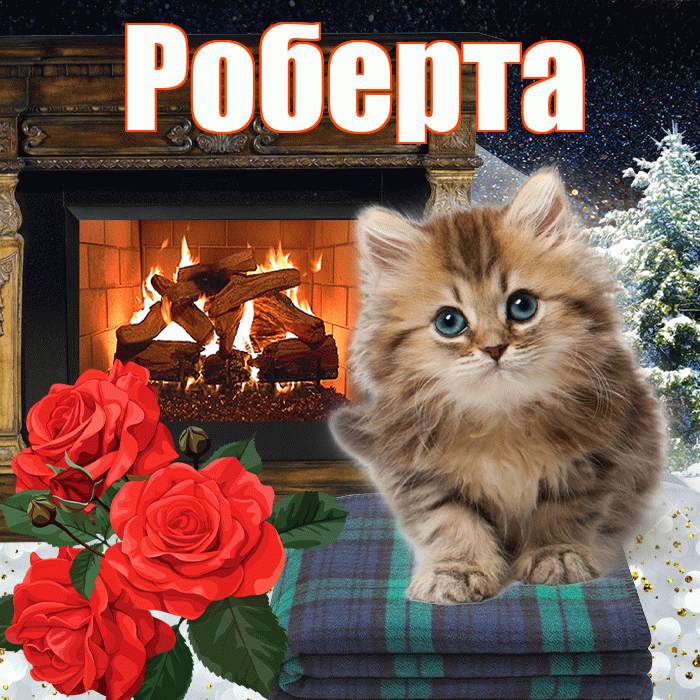 Роберта! Доброго зимнего вечера! Красивая открытка Робертовне!