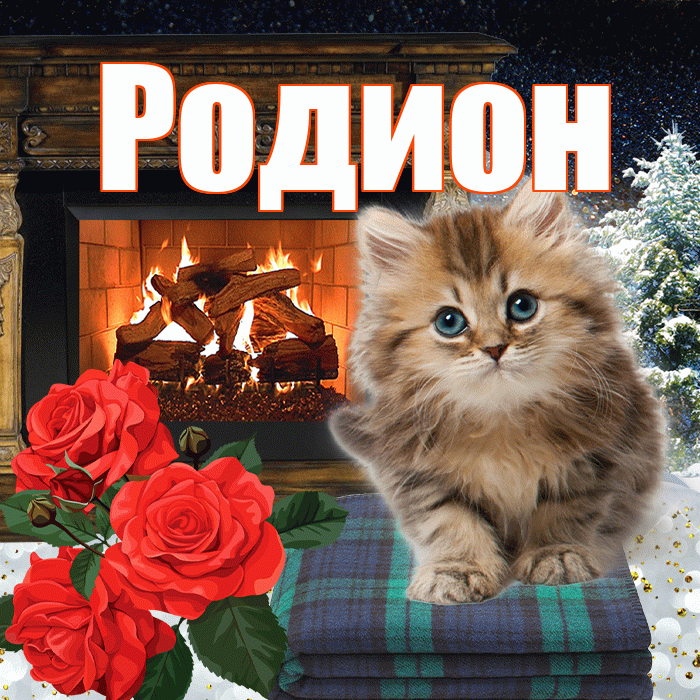 Родион! Доброго зимнего вечера! Красивая открытка Родиону!