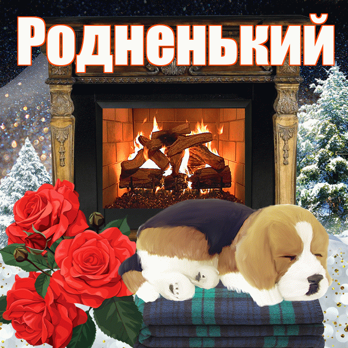Родненький! Доброго зимнего вечера! Красивая открытка !