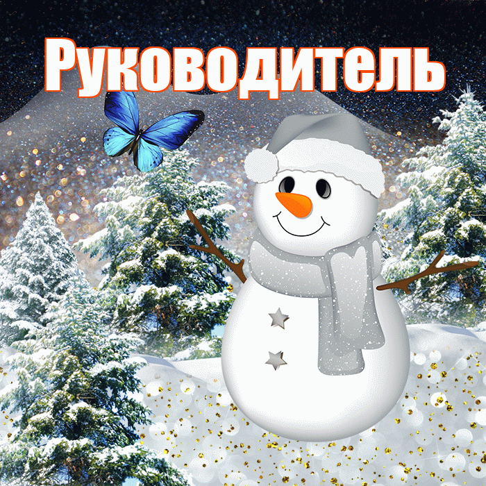Руководитель! Доброго зимнего вечера! Красивая открытка Руководителю!